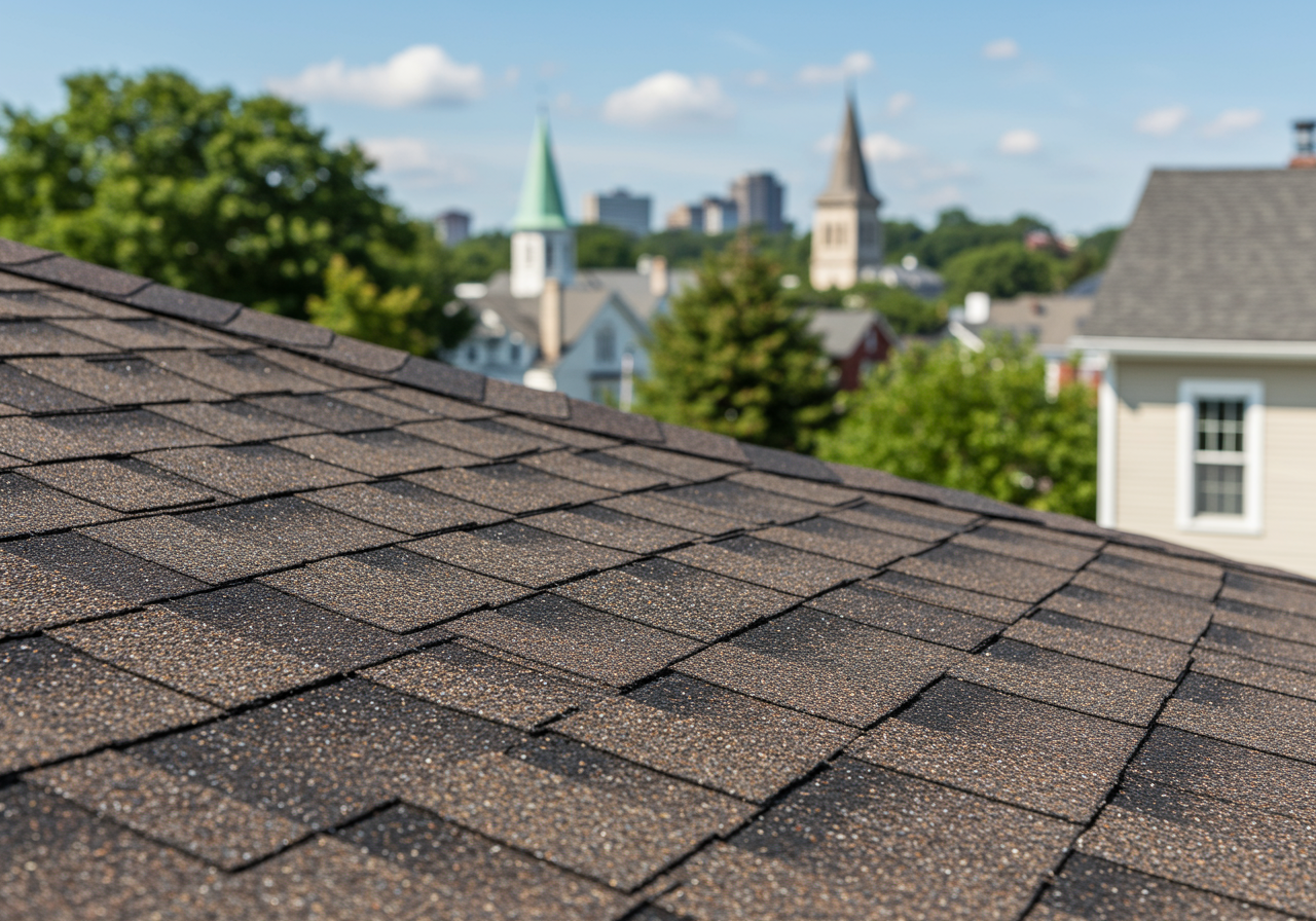 Asphalt shingles on a Norwich-area home