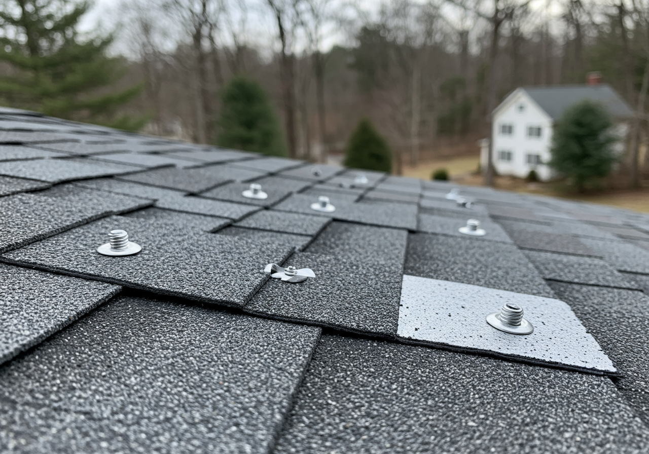 High-performance architectural shingle with 6-nail pattern
