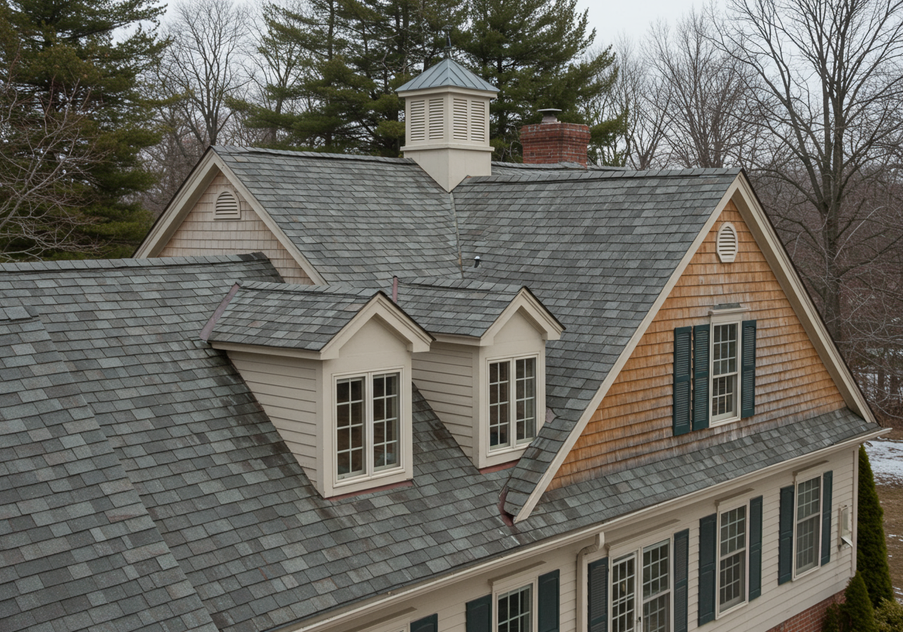 Bethlehem roof replacement showing complex architecture