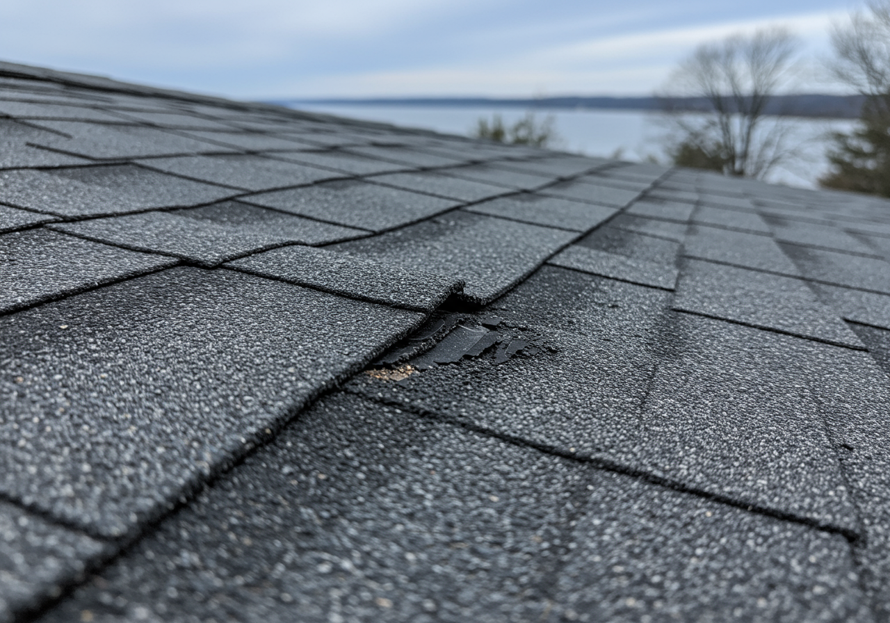 Close-up of Wind Damage