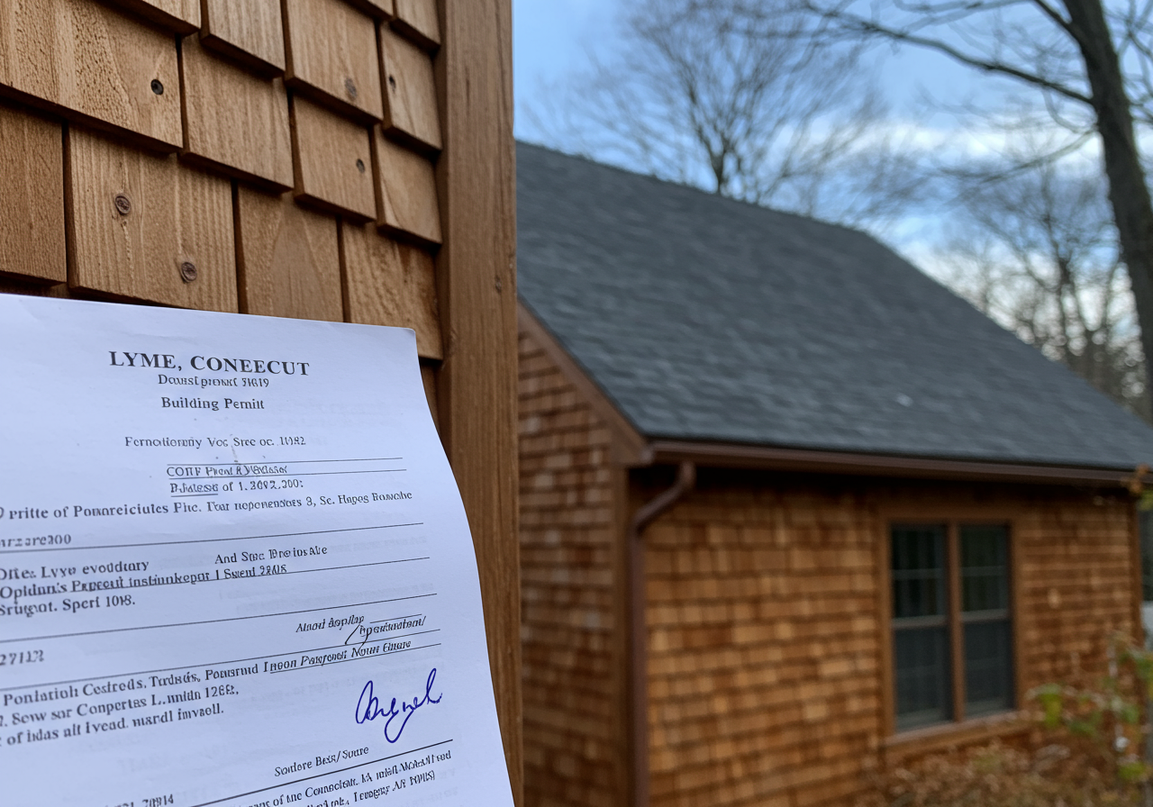 Lyme permit file: inspections, materials, and sign-offs