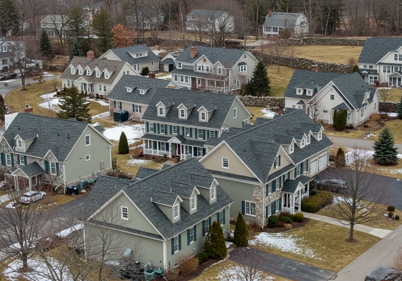 A well-executed HOA roof replacement in Pomfret