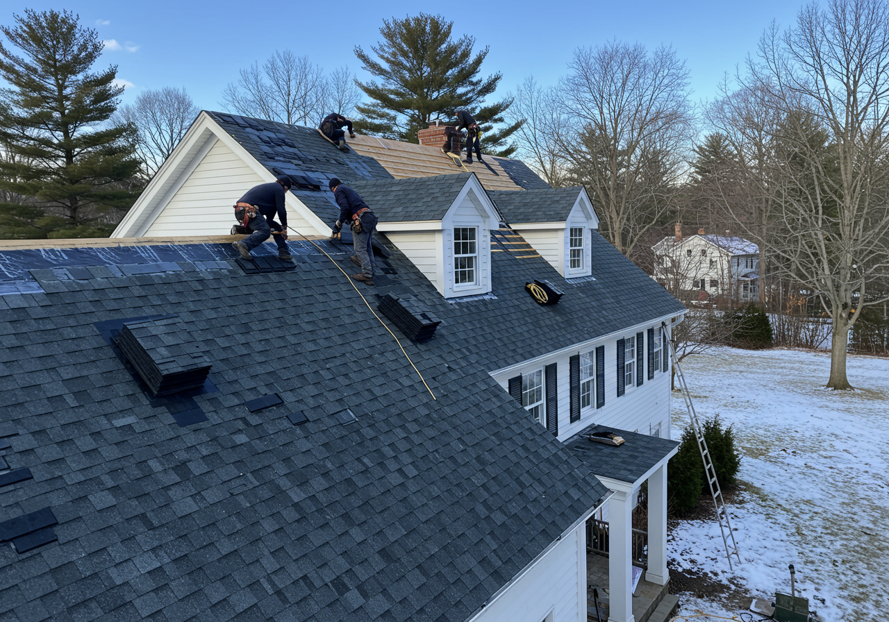 Ice Damming on a Colchester Roof