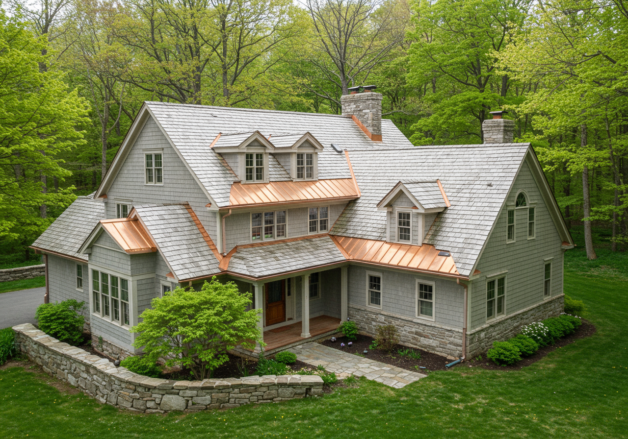 Sharon rooftops and solar exposure in Litchfield County