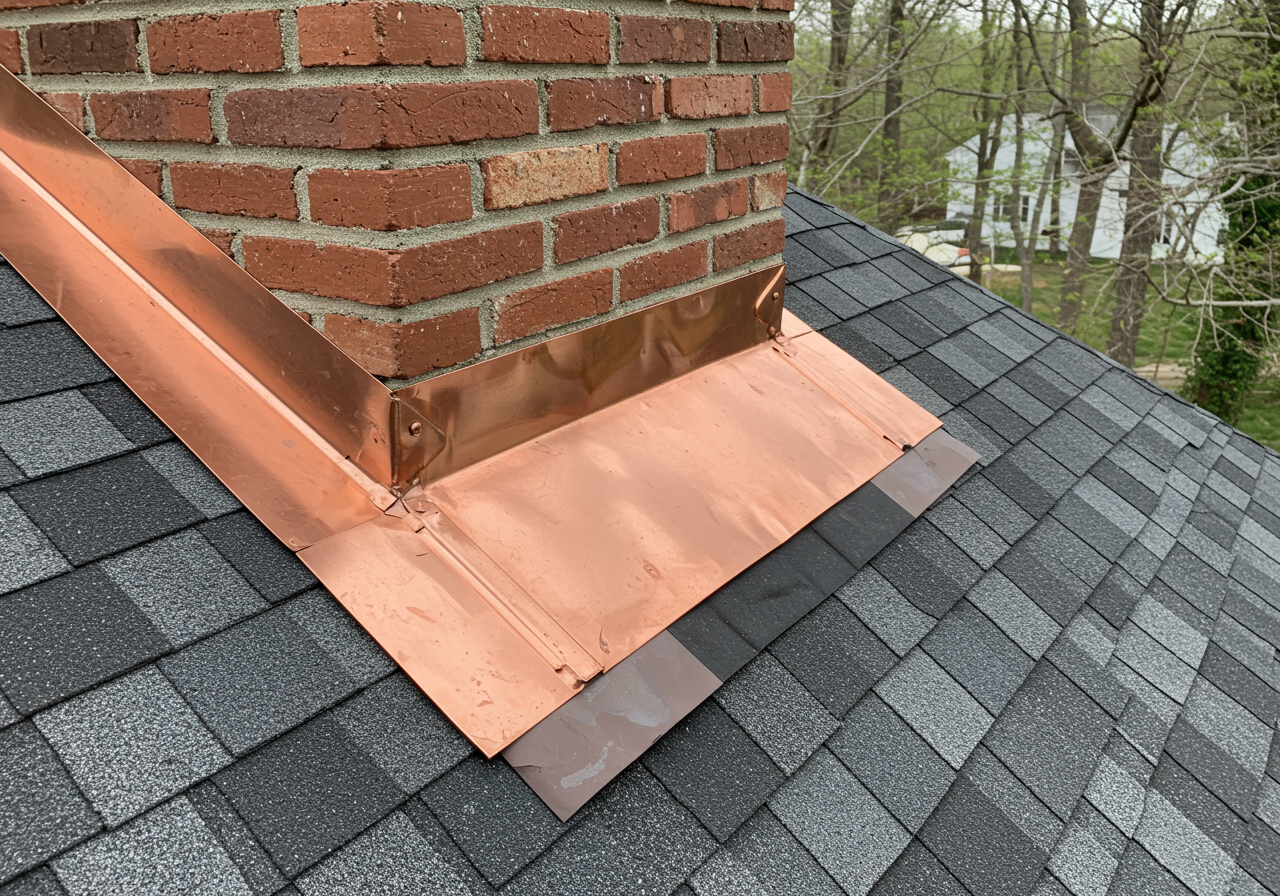 Copper step flashing done right