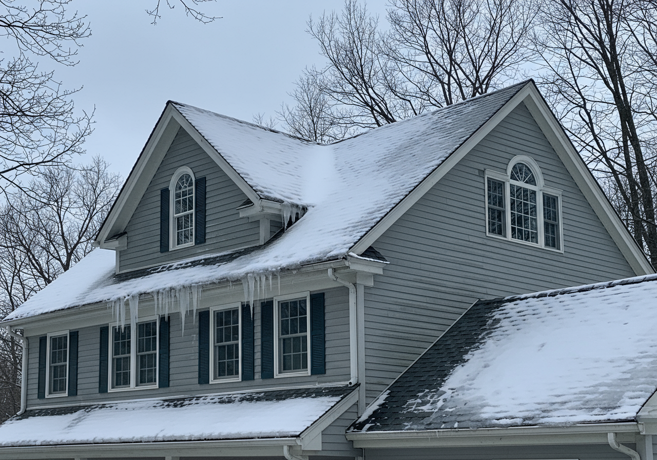 Low-pressure steam melting an ice dam on an Avon roof