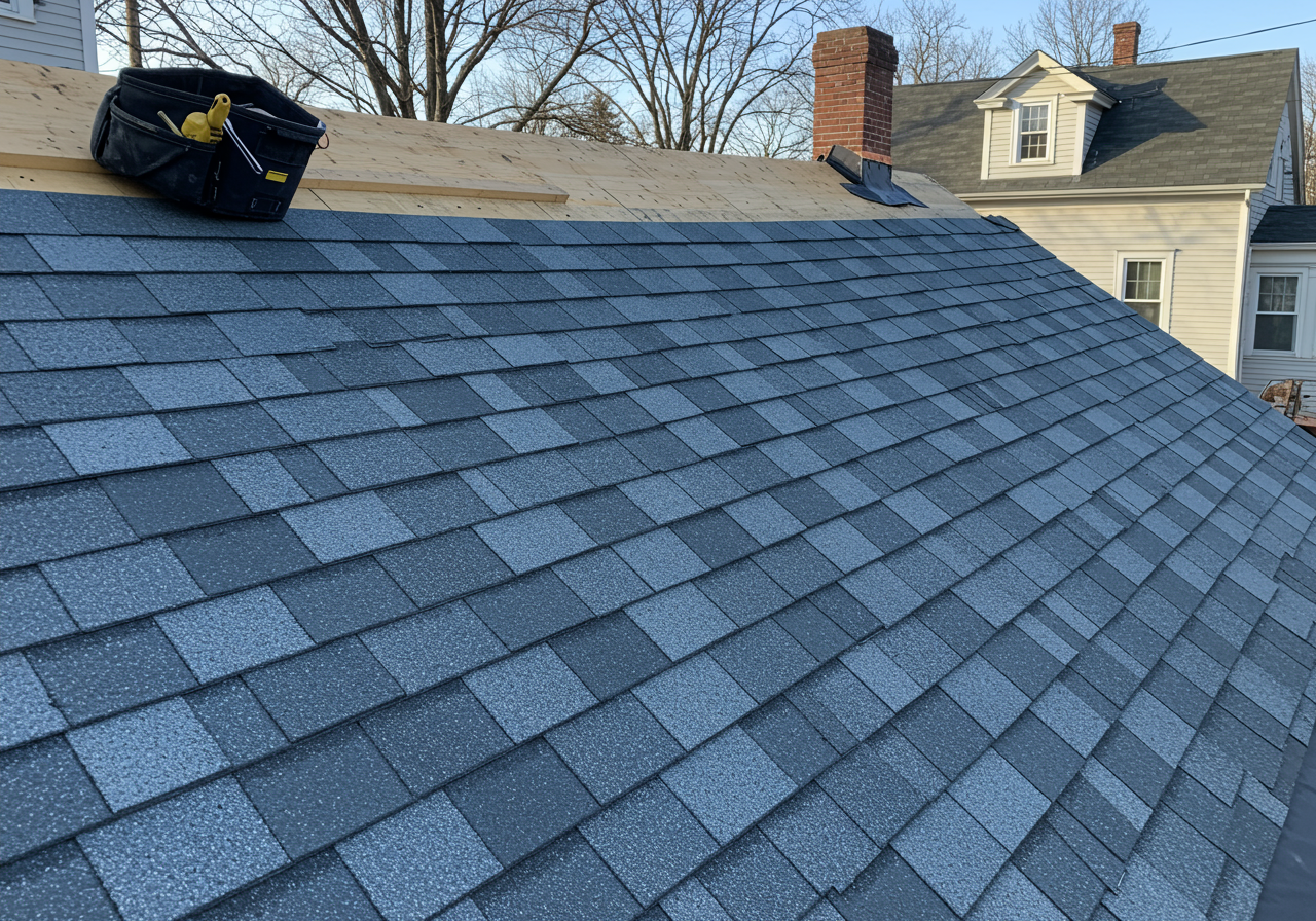 Energy-efficient roofing installation in New Britain