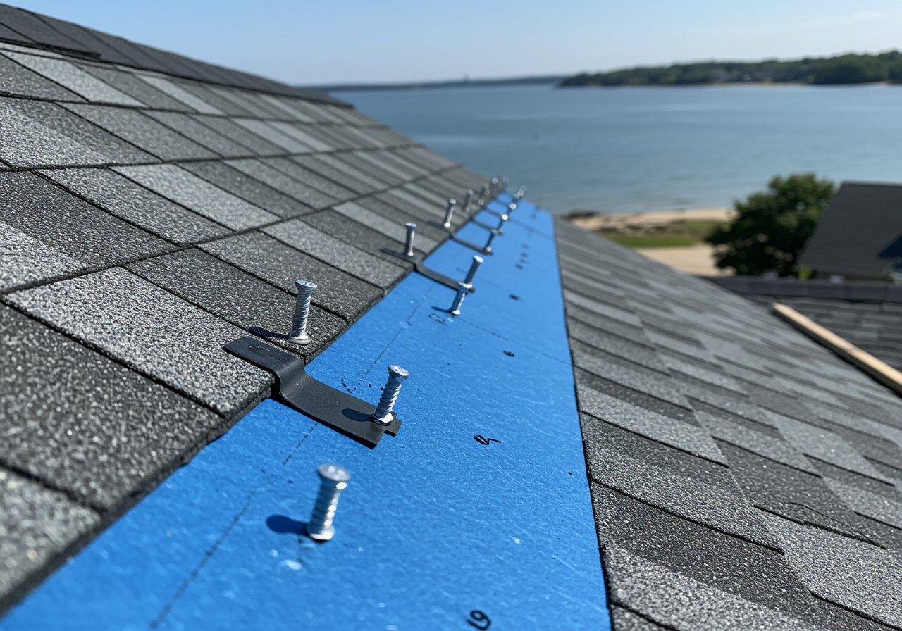 High-wind roofing installation in Old Lyme